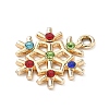 Alloy Rhinestone Pendants X-PALLOY-P313-01A-G-2