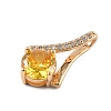 Brass Micro Pave Cubic Zirconia Pendants X-KK-E795-22KCG-01-2
