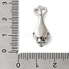 Brass Micro Pave Clear Cubic Zirconia Fold Over Clasps KK-S382-13P-01-3
