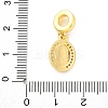 Brass Clear Cubic Zirconia European Dangle Pendants KK-D325-28G-05-3