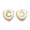Brass Micro Pave Clear Cubic Zirconia Charms KK-N231-234C-NF-2
