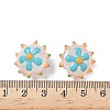 Baking Paint Glass Enamel Beads LAMP-S080-03G-4