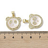 Brass Micro Pave Cubic Zirconia Pendants KK-G485-21A-G-3