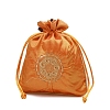 Chinese Style Rectangle Brocade Drawstring Bags PW-WG11350-02-1