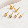 Elegant 18K Gold Plated 3 Pairs of Stud Earrings Set for Women HS3796-1
