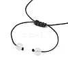 Natural Garnet Chip Braided Bead Bracelets BJEW-JB09608-05-4