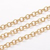 3.28 Feet Ion Plating(IP) 304 Stainless Steel Rolo Chains X-CHS-K004-17G-0.6mm-1