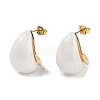 Teardrop Resin Stud Earrings EJEW-Z060-03G-01-1