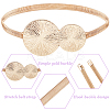 1Pc Alloy Flat Snake Chain Belt with Flat Round Buckle AJEW-CP0008-13-6