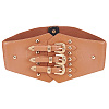 PU Leather Wide Elastic Corset Belts AJEW-WH0413-88B-1
