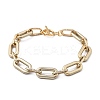 Spray Painted CCB Plastic & Aluminum Paperclip Chain Bracelets Sets BJEW-JB05432-10
