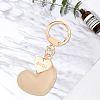 1Pc Imitation Leather Heart Keychain KEYC-CL0001-14C-6