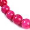 Dyed Natural Rhodonite Rondelle Graduated Beaded Necklaces for Women Men NJEW-K388-02B-2