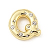 Brass Micro Pave Clear Cubic Zirconia Pendants KK-E093-04G-Q-1