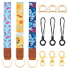 Printed Polyester Ribbon Wristlet Keychain KEYC-BC0001-03A-1