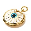 Brass Enamel Pendants KK-U055-12G-01-2