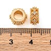 Brass Micro Pave Cubic Zirconia European Beads KK-K378-39G-3