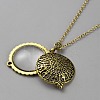 Tibetan Style Alloy Hollow Lucky Tree Magnifier Pendant Necklaces for Women NJEW-WH0001-24-2