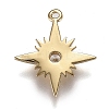 Eco-Friendly Brass Micro Pave Clear Cubic Zirconia Pendants ZIRC-H106-02G-2