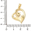 Brass Micro Pave Clear Cubic Zirconia Pendants CU-CBA8A7D-02G-D-3