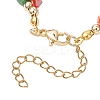 3Pcs 3 Colors Christmas Glass & Baking Paint Pearlized Glass Pearl Round Beaded Bracelets for Women BJEW-JB12441-6