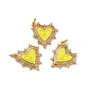 Rack Plating Brass Micro Pave Clear Cubic Zirconia Charms KK-D074-04G-03-2