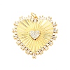 Brass Micro Pave Cubic Zirconia Pendants KK-D325-61G-04-1