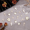 36Pcs 6 Styles Alloy & Brass Enamel Pendants FIND-AR0004-72-4