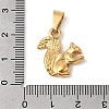 Animal Theme 304 Stainless Steel Pendants STAS-B167-27D-G-3