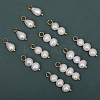 16Pcs 4 Styles Natural Freshwater Pearl Pendants PALLOY-AB00082-5