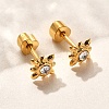 Ion Plating(IP) 304 Stainless Steel Stud Earrings EJEW-A118-16G-02-1