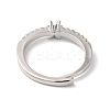 Rack Plating Brass Clear Cubic Zirconia Constellation Adjustable Rings for Women RJEW-S407-08P-04-3