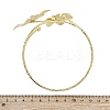 Flower Alloy Arm Cuff Bangles for Girl Women AJEW-A063-01A-G-4