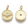 Brass Micro Pave Cubic Zirconia Pendants X-ZIRC-S067-011-NF-1