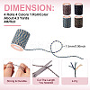 4 Rolls 4 Colors 4-Ply Polycotton Cord with Metallic Thread OCOR-TA0003-06A-3