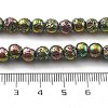 Electroplated Natural Lava Rock Beads Strands G-A251-B01-01H-4