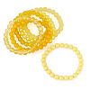 6Pcs 6 Styles 8mm Glass Round Beaded Stretch Bracelet Sets BJEW-TAC0020-3