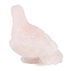 Natural Rose Quartz Carved Eagle Figurines Statues for Home Office Desktop Feng Shui Ornament G-Q172-10A-2