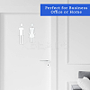Acrylic TOILET Sign Stickers DIY-WH0569-66B-01-6