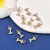SHEGRACE Brass Micro Pave Clear Cubic Zirconia Pendants XGRQ29104-394G-I-4
