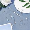 48 Pcs 4 Styles 304 Stainless Steel Pendants STAS-UN0022-08P-3