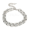 Non-Tarnish 304 Stainless Steel Twisted Chain Bracelets for Women BJEW-A017-02P-1