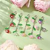 Lily of the Valley Acrylic & Glass Pendant Decorations HJEW-JM02419-2