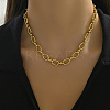 201 Stainless Steel Oval Link Chain Necklacces MF4965-1-1