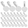 120Pcs Tibetan Style Alloy Glue On Flat Pad Pendant Bails FIND-HY0004-73-1