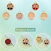 24Pcs 6 Colors Glass Connector Charms GLAA-PH0002-56LG-4