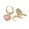 Real 18K Gold Plated Brass Dangle Leverback Earrings EJEW-L269-008G-04-2