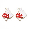 Autumn Theme Rack Plating Alloy Enamel Pendants ENAM-N055-072-2