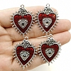 Gothic Style Alloy Resin Pendants X-PW-WGE8991-01-4
