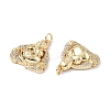Brass Micro Pave Cubic Zirconia Pendants KK-E068-VF281-3